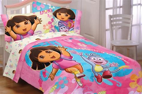 Cartoons are for kids and adults! 3pc Dora the Explorer Exploring Together Twin Bed Sheet Set