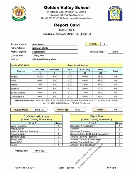 Comments for reading, writing, oral and media comments are included. √ 24 Fake Report Card Template in 2020 | School report ...