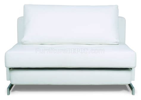 A compact, yet impactful accent furniture piece, the soliado side table is crafted from a combination of iron and marble. White Leatherette Contemporary Sofa Bed w/Metal Legs