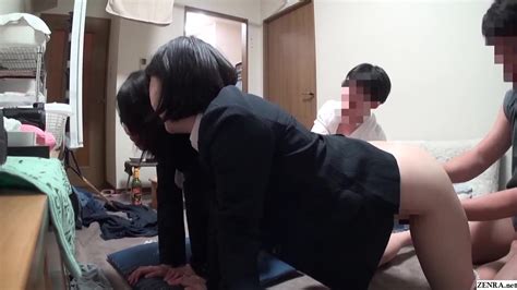 Bottomless Japanese Female Employees After Work Sex Party Starring