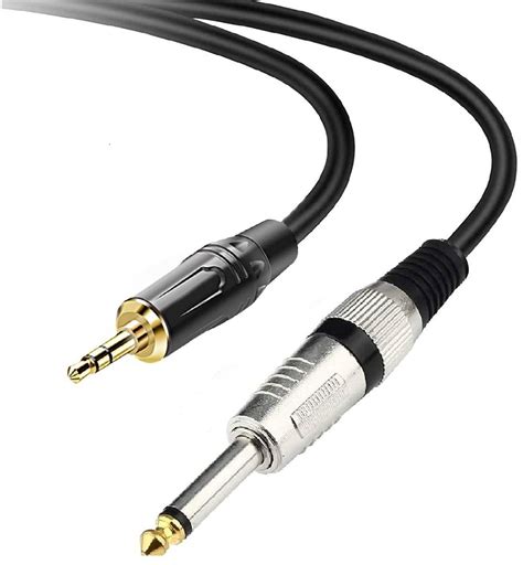 Secro 635mm 14 Inch Male Mono Plug To 35mm Male Audio Jack Cable