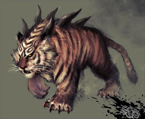 Bog Tiger By Ilison On Deviantart Mythical Creatures Art