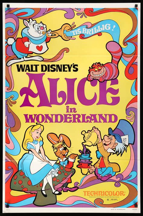 Alice In Wonderland 1951 Original R1981 One Sheet Movie Poster