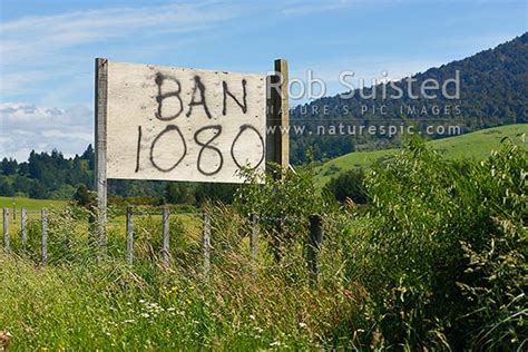 Anti 1080 Poison Protest Sign Ban 1080 Taupo District Waikato Region