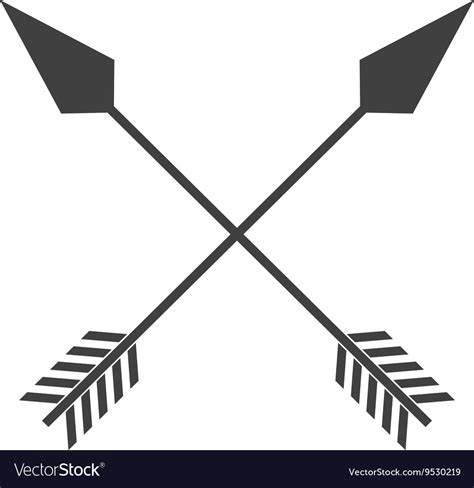 Indian Arrow Cross Isolated Icon Design Royalty Free Vector