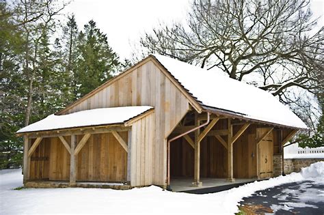 Timber Framed Carriage Shed With Firewood Storage Barns Sheds Farm