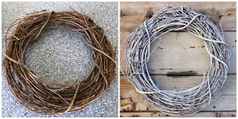 How To Whitewash A Grapevine Wreath For A Diy Wreath You