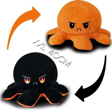 40cm Giant Reversible Octopus Plush Large Xxl Angry To Angrier Big
