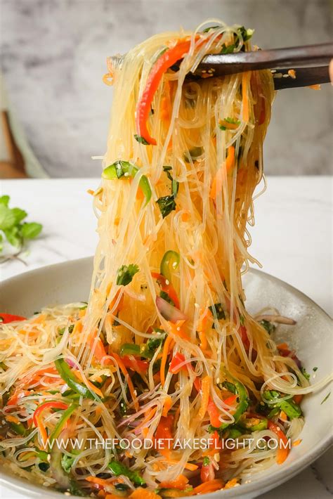 No Cook Noodle Salad With A Tangy Dressing The Foodie Takes Flight