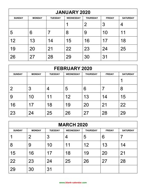 3 Month Calendar Template 3 Month Printable Excel Calendar Example