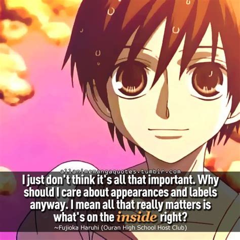 Haruhi Fujioka Quote From Ouran High School Host Club Host Club Anime