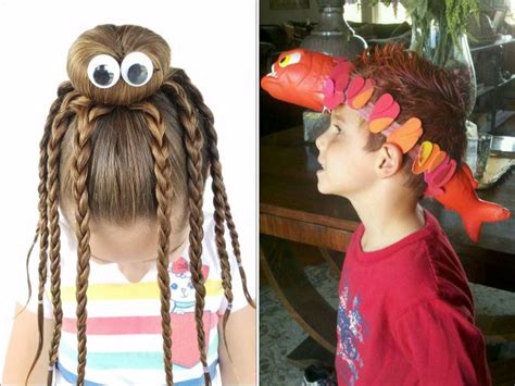 The Best Hairdos From Crazy Hair Day At Schools Wacky Hair Crazy