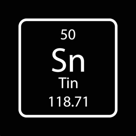 Premium Vector Tin Symbol Chemical Element Of The Periodic Table