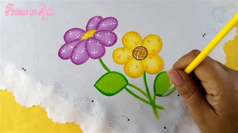 Pintura En Tela Para Principiantes Como Pintar Flores De Colores