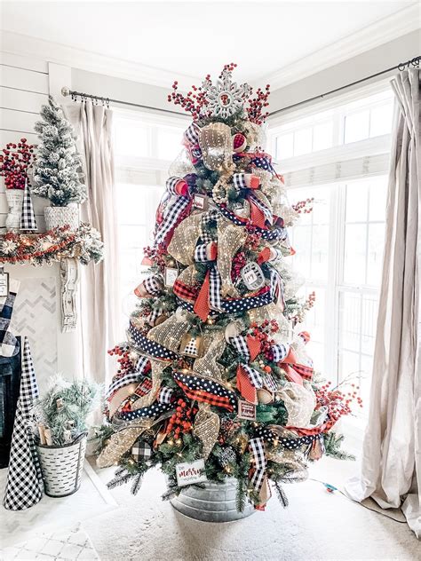 Christmas mantel decor ideas using buffalo check! | Wilshire Collections