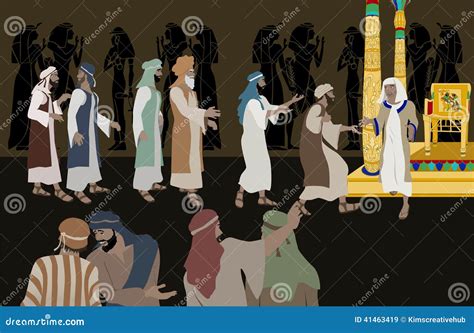 Joseph Meets His Brothers Cs6 Vektor Abbildung - Illustration von