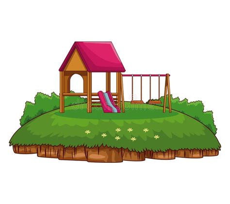 Woode Playhouse At Park Stock Vector Illustration Of Woode 120135485
