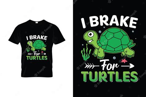 Premium Vector Cute Turtle Cartoon Smiling Turtle Tshirt Design Or
