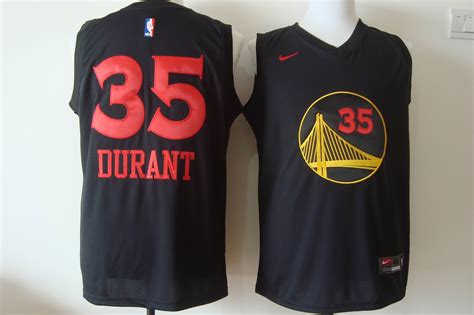 Warriors 35 Kevin Durant Black Slate Stitched Nba Jersey Nbagolden