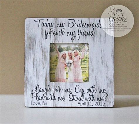 Will You Be My Bridesmaid Picture Frame Personalized Etsy