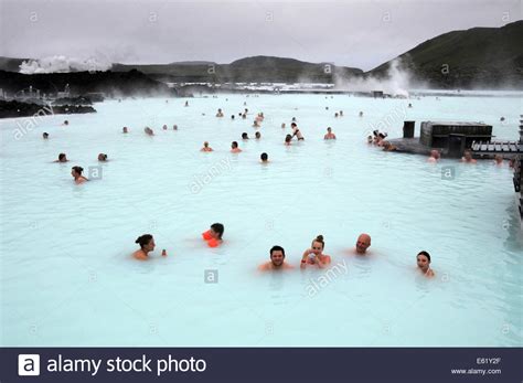 Blue Lagoon Geothermal Spa Pool In Near Reykjavik In Iceland Stock