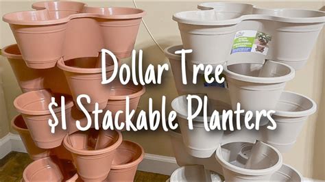 Dollar Tree 1 Stackable Planters Youtube