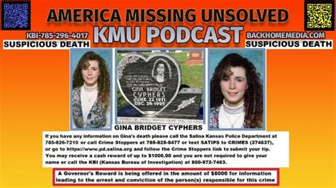 Suspicious Death In Salina Gina Bridget Cyphers Missing People And