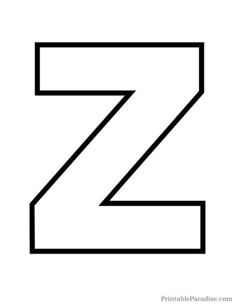 Printable Letter Z Outline Print Bubble Letter Z Free Printable