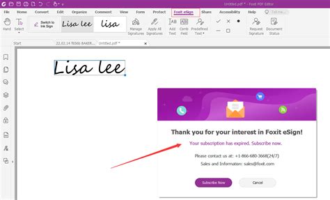 Being asked to activate the Foxit eSign feature when the Foxit PDF