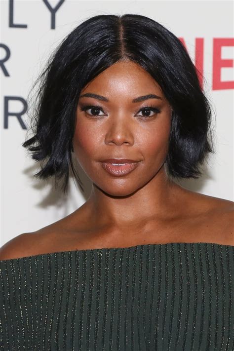 Gabrielle Unions Bob With Center Part In 2018 Gabrielle Unions Best