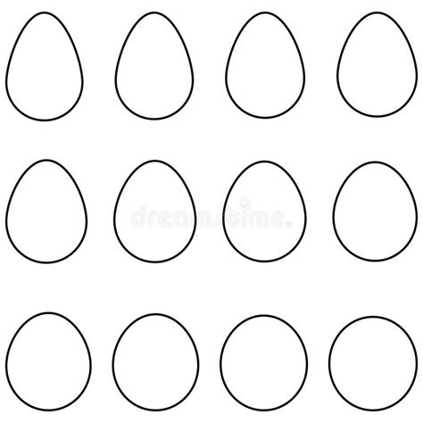 Set Egg Shape Vector Set Egg Template With Different Shape For Easter