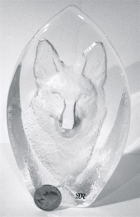 Crystal Wolf Sculpture Artist Mats Jonasson Instappraisal