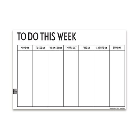 Weekly Planner By Design Letters In The Shop