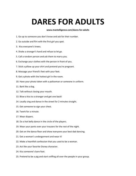 Best Dares For Adults Never Have Dull Moments Again