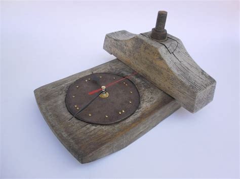 Rustic Wood Wall Clock Recycled Old Barrel