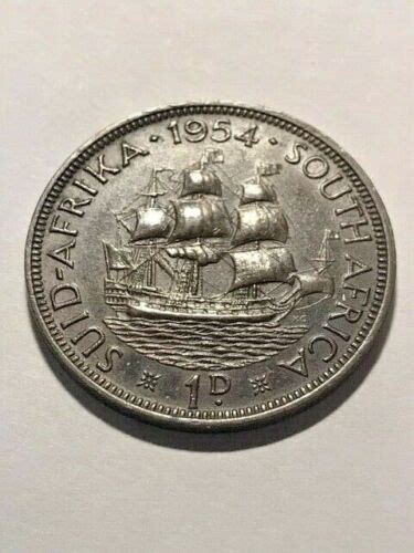 1954 South Africa 1 Penny Vf 10386 Ebay