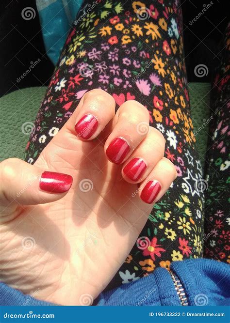 Pretty Lovely Fingers Stock Photo Image Of Pretty Nails 196733322