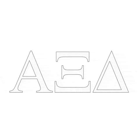 Alpha Xi Delta Greek Letter Window Sticker Decal