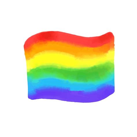 Bandeira do orgulho aquarela arco íris lgbt espectro brilhante de
