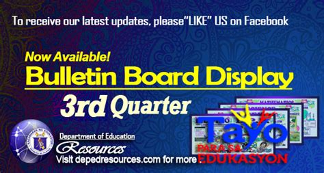 3rd Quarter Bulletin Board Display Now Available Deped Resources