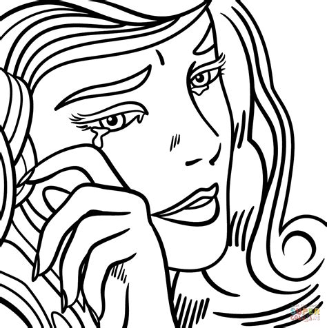 Depressed Girl Crying Drawing At Getdrawings Free Download