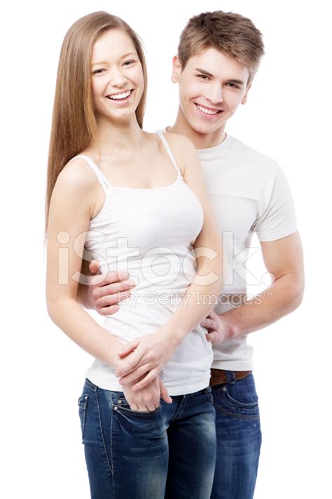 Young Couple Isolated On White Background Stock Photo Royalty Free