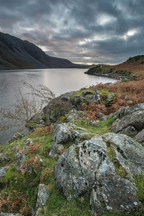 Beautiful Sunset Landscape Image Of Wast Water And