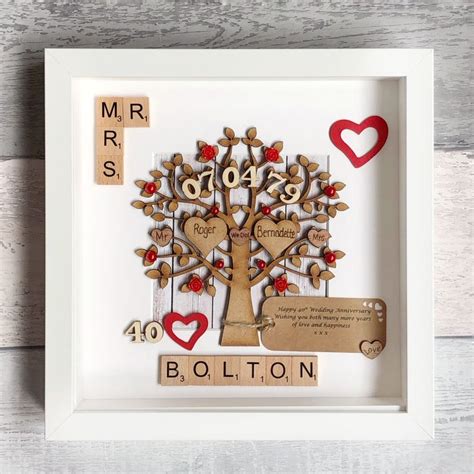 You can also personalize the design to suit your budget and personality. Ruby Wedding Anniversary Personalised Frame Gift # ...