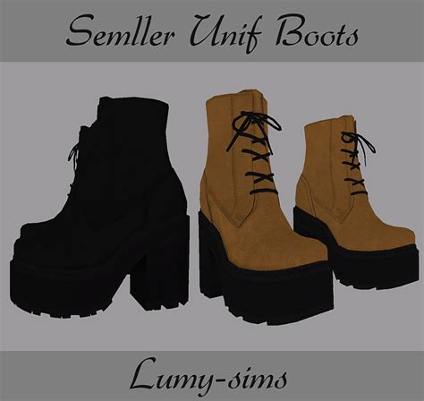 Lumy Sims Semller Unif Boots 21 Swatches For Love 4 Cc Finds