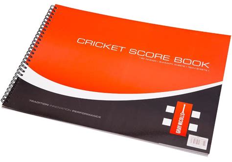 Gray Nicolls 60 Innings Cricket Scorebook Cricket Club Accessories