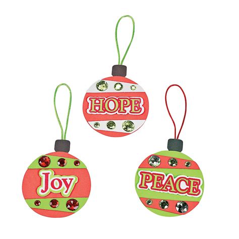 “peace” “hope” and “joy” christmas ornament craft kit oriental trading