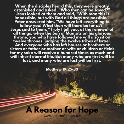 Matthew 1925 30 — A Reason For Hope With Don Patterson