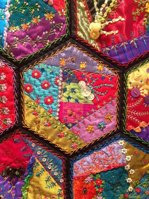 Pin By Denise M Enberg On Crazy Quilting Crazy Quilt Stitches Crazy Patchwork Crazy Quilts