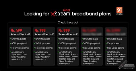 Airtel Xstream Fiber New Plans With Unlimited Data Starting From Rs 499